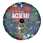 Canberra Raiders ANZAC Spare Tire Cover Indigenous Wave Pattern Poppy Remembrance Viking Warrior