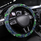 Canberra Raiders ANZAC Steering Wheel Cover Indigenous Wave Pattern Poppy Remembrance Viking Warrior