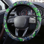 Canberra Raiders ANZAC Steering Wheel Cover Indigenous Wave Pattern Poppy Remembrance Viking Warrior