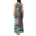 Canberra Raiders ANZAC Tank Maxi Dress Indigenous Wave Pattern Poppy Remembrance Viking Warrior