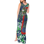 Canberra Raiders ANZAC Tank Maxi Dress Indigenous Wave Pattern Poppy Remembrance Viking Warrior