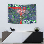 Canberra Raiders ANZAC Tapestry Indigenous Wave Pattern Poppy Remembrance Viking Warrior