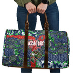 Canberra Raiders ANZAC Travel Bag Indigenous Wave Pattern Poppy Remembrance Viking Warrior