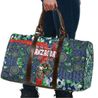 Canberra Raiders ANZAC Travel Bag Indigenous Wave Pattern Poppy Remembrance Viking Warrior