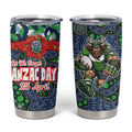Canberra Raiders ANZAC Tumbler Cup Indigenous Wave Pattern Poppy Remembrance Viking Warrior