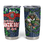 Canberra Raiders ANZAC Tumbler Cup Indigenous Wave Pattern Poppy Remembrance Viking Warrior