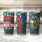 Canberra Raiders ANZAC Tumbler Cup Indigenous Wave Pattern Poppy Remembrance Viking Warrior