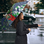Canberra Raiders ANZAC Umbrella Indigenous Wave Pattern Poppy Remembrance Viking Warrior