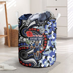 Canterbury Bulldogs ANZAC Day Laundry Basket Aboriginal Dot Poppy Remembrance Bulldog