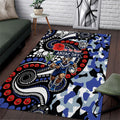 Canterbury Bulldogs ANZAC Day Area Rug Aboriginal Dot Poppy Remembrance Bulldog