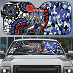 Canterbury Bulldogs ANZAC Day Auto Sun Shade Aboriginal Dot Poppy Remembrance Bulldog