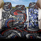 Canterbury Bulldogs ANZAC Day Back Car Seat Cover Aboriginal Dot Poppy Remembrance Bulldog