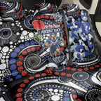 Canterbury Bulldogs ANZAC Day Back Car Seat Cover Aboriginal Dot Poppy Remembrance Bulldog