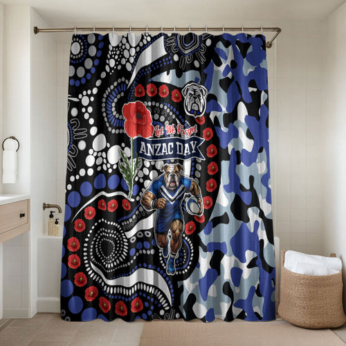 Canterbury Bulldogs ANZAC Day Bathroom Set Aboriginal Dot Poppy Remembrance Bulldog