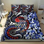 Canterbury Bulldogs ANZAC Day Bedding Set Aboriginal Dot Poppy Remembrance Bulldog