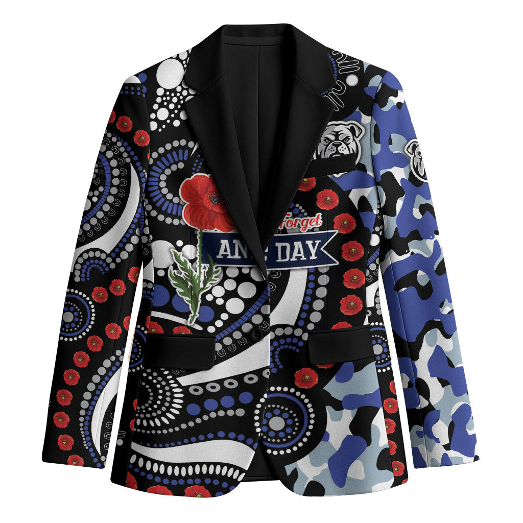 Canterbury Bulldogs ANZAC Day Blazer Aboriginal Dot Poppy Remembrance Bulldog