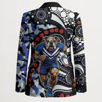 Canterbury Bulldogs ANZAC Day Blazer Aboriginal Dot Poppy Remembrance Bulldog