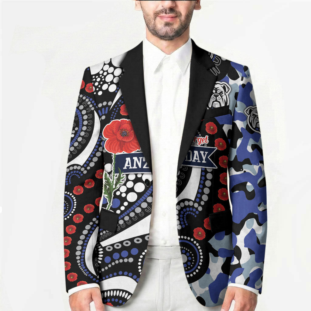 Canterbury Bulldogs ANZAC Day Blazer Aboriginal Dot Poppy Remembrance Bulldog