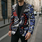 Canterbury Bulldogs ANZAC Day Blazer Aboriginal Dot Poppy Remembrance Bulldog