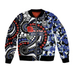 Canterbury Bulldogs ANZAC Day Bomber Jacket Aboriginal Dot Poppy Remembrance Bulldog
