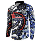 Canterbury Bulldogs ANZAC Day Button Sweatshirt Aboriginal Dot Poppy Remembrance Bulldog