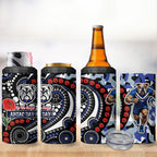 Canterbury Bulldogs ANZAC Day 4 in 1 Can Cooler Tumbler Aboriginal Dot Poppy Remembrance Bulldog