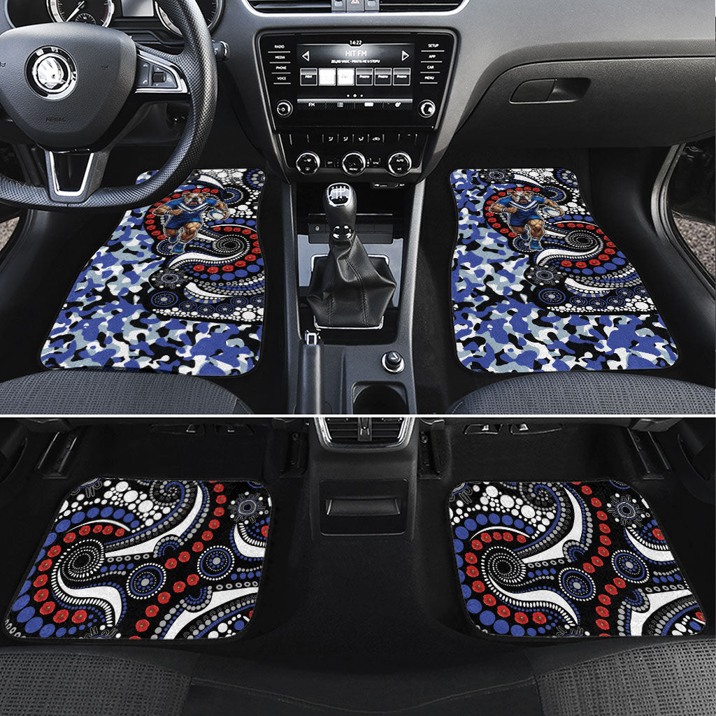 Canterbury Bulldogs ANZAC Day Car Mats Aboriginal Dot Poppy Remembrance Bulldog