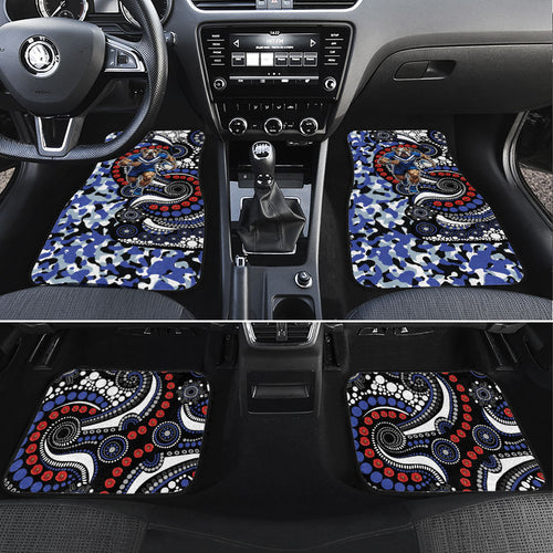 Canterbury Bulldogs ANZAC Day Car Mats Aboriginal Dot Poppy Remembrance Bulldog