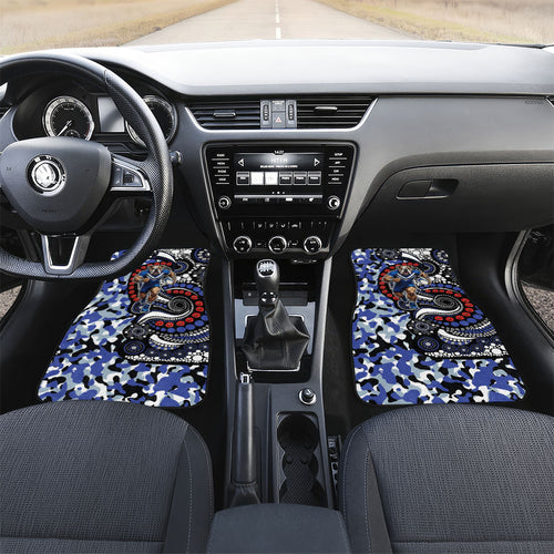Canterbury Bulldogs ANZAC Day Car Mats Aboriginal Dot Poppy Remembrance Bulldog