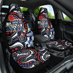 Canterbury Bulldogs ANZAC Day Car Seat Cover Aboriginal Dot Poppy Remembrance Bulldog
