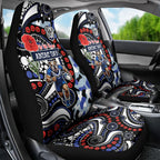 Canterbury Bulldogs ANZAC Day Car Seat Cover Aboriginal Dot Poppy Remembrance Bulldog