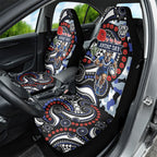 Canterbury Bulldogs ANZAC Day Car Seat Cover Aboriginal Dot Poppy Remembrance Bulldog