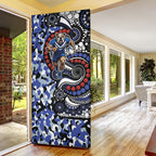 Canterbury Bulldogs ANZAC Day Door Cover Aboriginal Dot Poppy Remembrance Bulldog