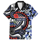Canterbury Bulldogs ANZAC Day Family Matching Puletasi and Hawaiian Shirt Aboriginal Dot Poppy Remembrance Bulldog