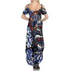 Canterbury Bulldogs ANZAC Day Family Matching Summer Maxi Dress and Hawaiian Shirt Aboriginal Dot Poppy Remembrance Bulldog
