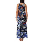 Canterbury Bulldogs ANZAC Day Family Matching Tank Maxi Dress and Hawaiian Shirt Aboriginal Dot Poppy Remembrance Bulldog