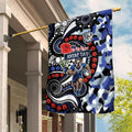 Canterbury Bulldogs ANZAC Day Garden Flag Aboriginal Dot Poppy Remembrance Bulldog