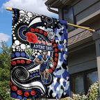 Canterbury Bulldogs ANZAC Day Garden Flag Aboriginal Dot Poppy Remembrance Bulldog