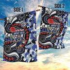 Canterbury Bulldogs ANZAC Day Garden Flag Aboriginal Dot Poppy Remembrance Bulldog