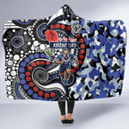 Canterbury Bulldogs ANZAC Day Hooded Blanket Aboriginal Dot Poppy Remembrance Bulldog