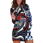 Canterbury Bulldogs ANZAC Day Hoodie Dress Aboriginal Dot Poppy Remembrance Bulldog