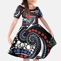 Canterbury Bulldogs ANZAC Day Kid Short Sleeve Dress Aboriginal Dot Poppy Remembrance Bulldog