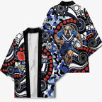 Canterbury Bulldogs ANZAC Day Kimono Aboriginal Dot Poppy Remembrance Bulldog