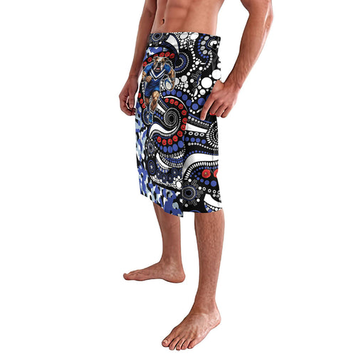 Canterbury Bulldogs ANZAC Day Lavalava Aboriginal Dot Poppy Remembrance Bulldog