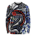 Canterbury Bulldogs ANZAC Day Long Sleeve Shirt Aboriginal Dot Poppy Remembrance Bulldog