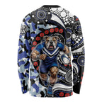 Canterbury Bulldogs ANZAC Day Long Sleeve Shirt Aboriginal Dot Poppy Remembrance Bulldog