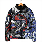 Canterbury Bulldogs ANZAC Day Padded Jacket Aboriginal Dot Poppy Remembrance Bulldog