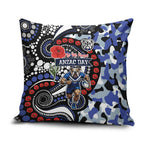 Canterbury Bulldogs ANZAC Day Pillow Cover Aboriginal Dot Poppy Remembrance Bulldog