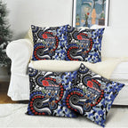 Canterbury Bulldogs ANZAC Day Pillow Cover Aboriginal Dot Poppy Remembrance Bulldog