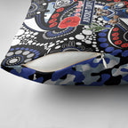 Canterbury Bulldogs ANZAC Day Pillow Cover Aboriginal Dot Poppy Remembrance Bulldog